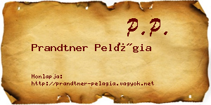 Prandtner Pelágia névjegykártya